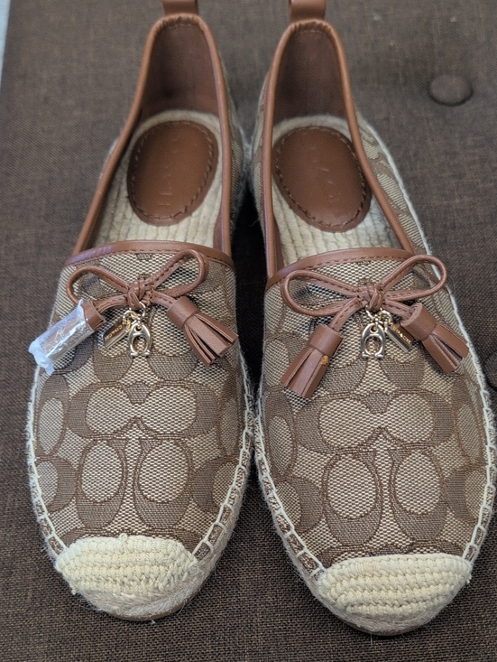 Coach Shoes - Like New No Box Coach Carson Espadrilles Women's Logo Slip On Shoes 7.5